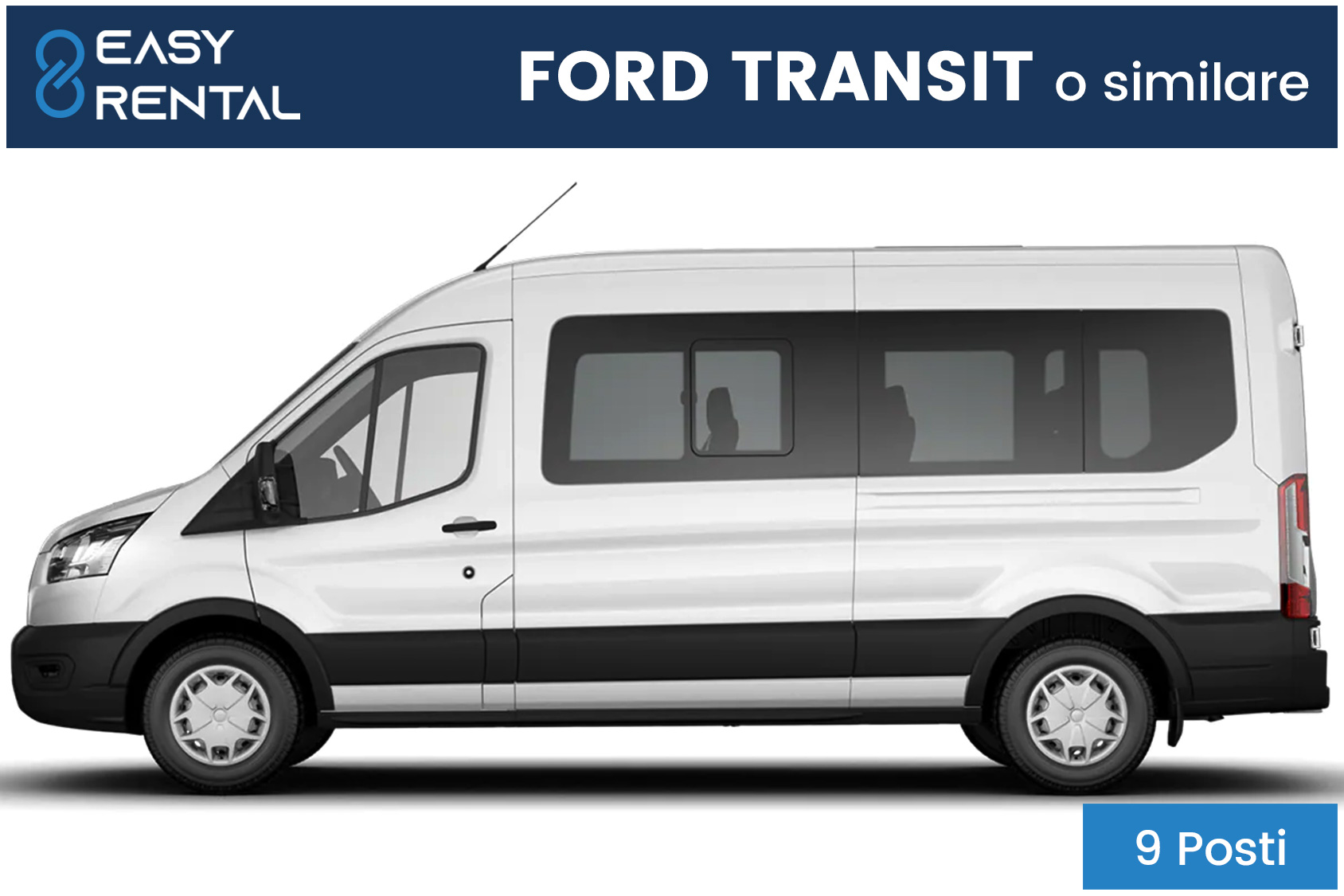 Ford Transit noleggio breve termine veicoli 9 posti