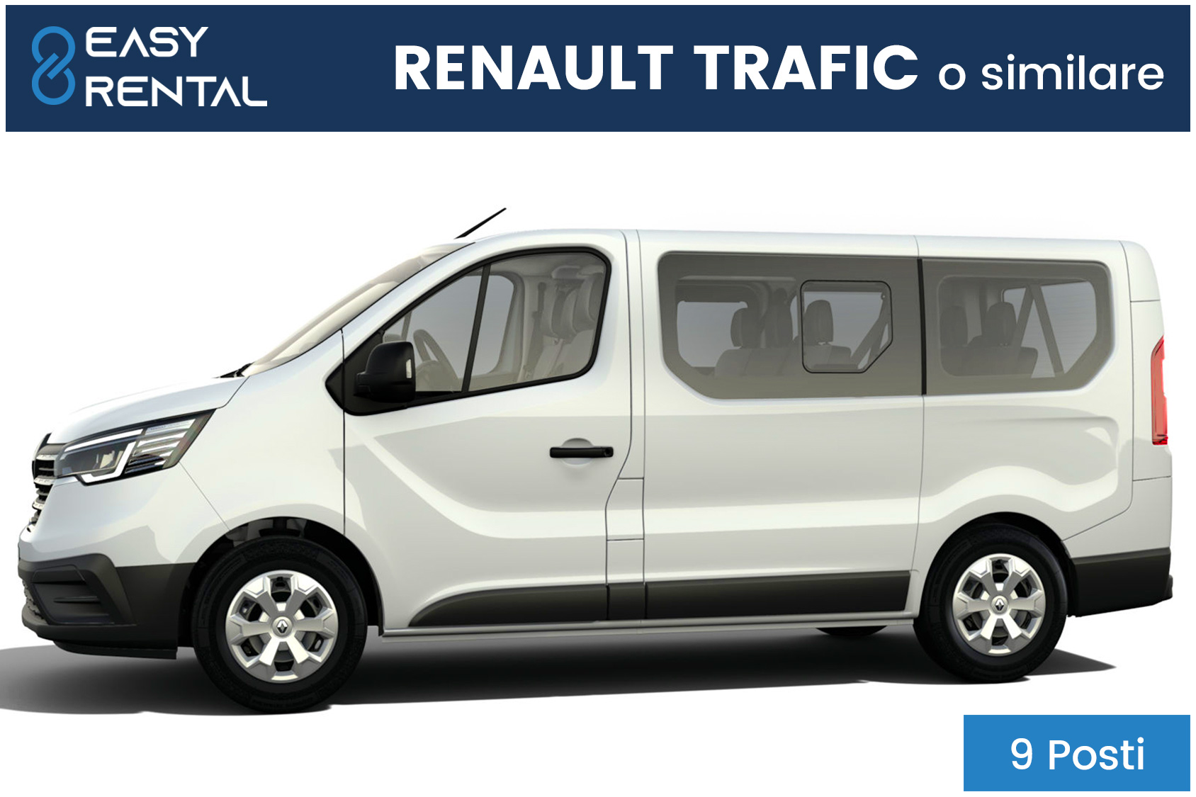 Renault Trafic noleggio breve termine veicoli 9 posti Verona e provincia